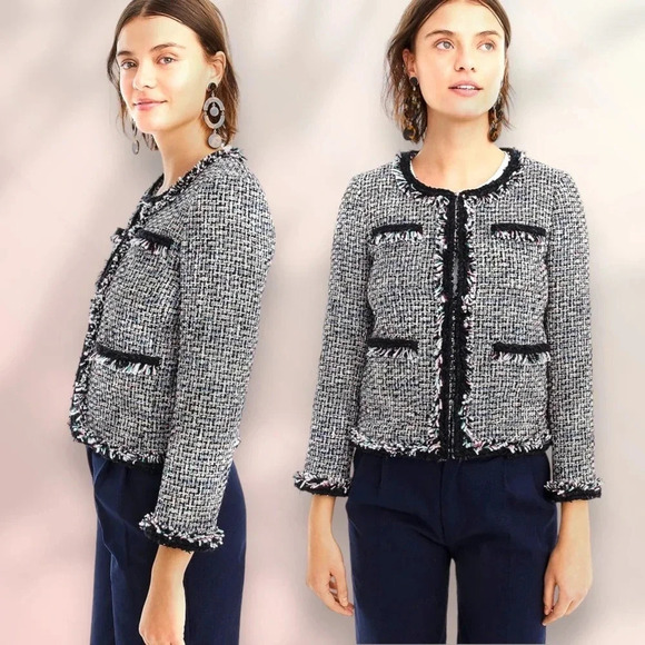 J CREW LADY JACKET Metallic Tweed Multicolored Size 10 - Picture 3 of 17